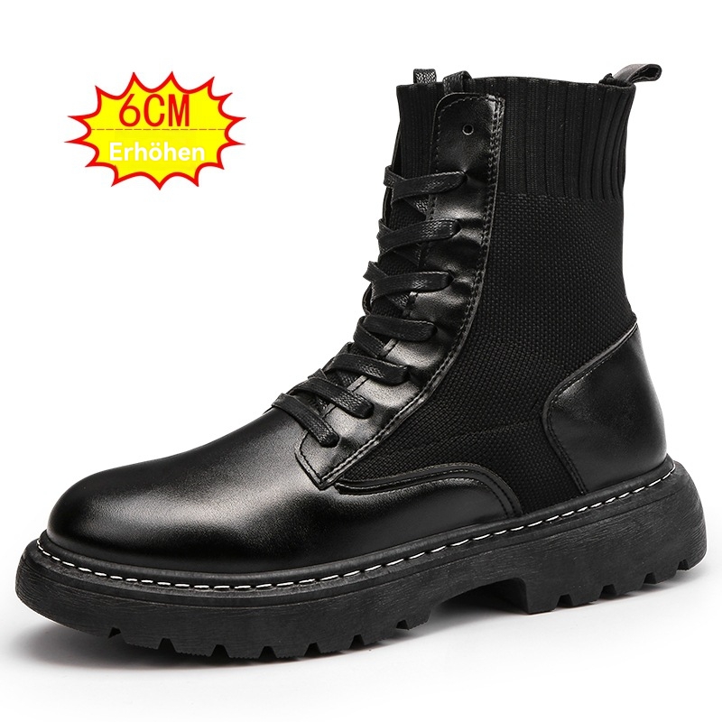 Boots | Herren Hightop Sneakers Aus Verschiedenen Materialien Mit Roten Details Boots Boots