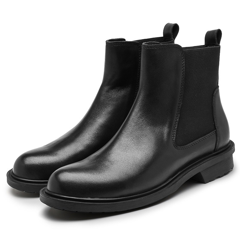 Business-Schuhe | Herren Chelsea Boots Aus Leder Mit Signature-Streifen-Akzent Business-Schuhe Business-Schuhe