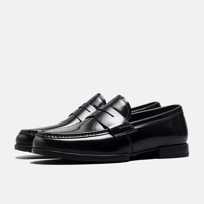 Casual-Schuhe | Herren Pennyloafer Aus Gebürstetem Leder Mit Profilsohle Casual-Schuhe Casual-Schuhe