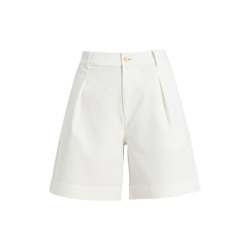 Hosen & Shorts | Damen Relaxed-Fit Shorts Aus Stretch-Baumwolle Mit Hohem Bund Damen Damen