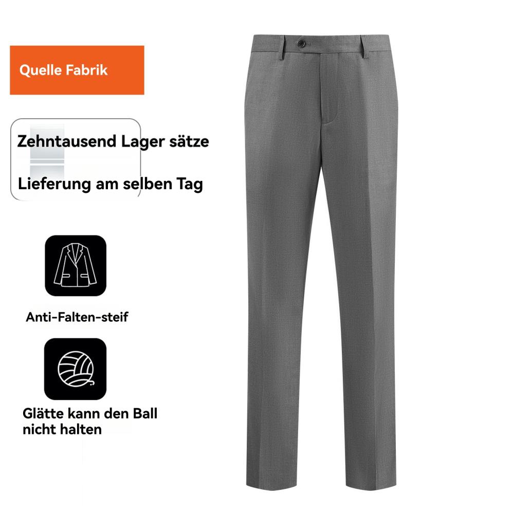 Hosen & Shorts | Herren Regular-Fit Hose Aus Schurwolle Mit Nadelstreifen Herren Herren