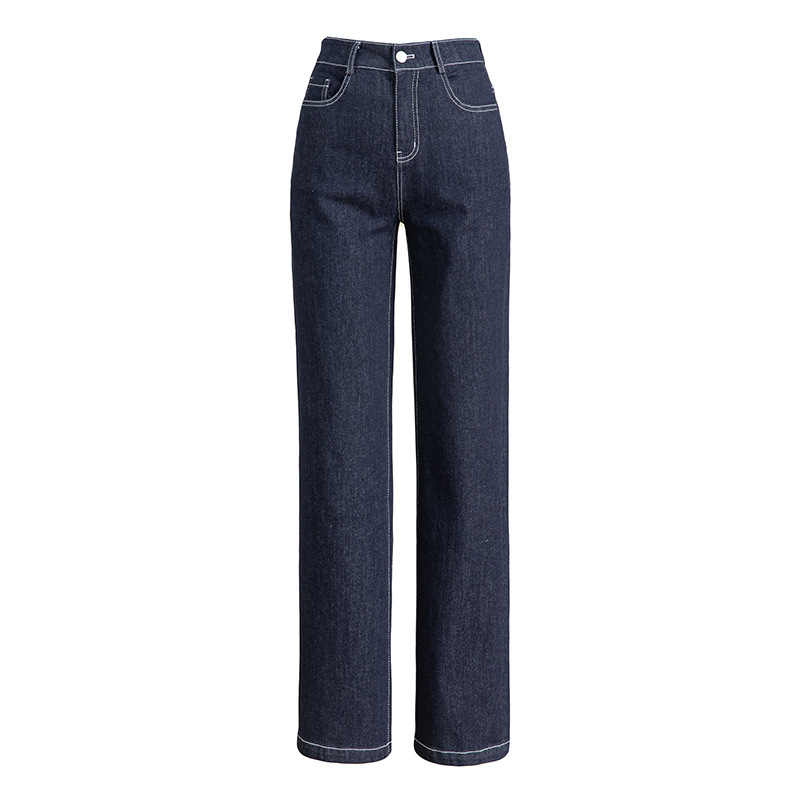 Jeans | Damen Straight-Fit Jeans Aus Komfortablem Stretch-Denim In Unbehandeltem Blau Damen Damen