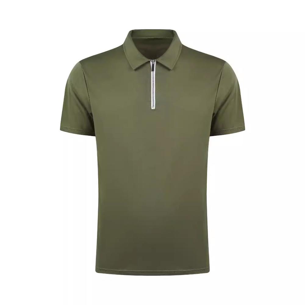 Poloshirts | Herren Slim-Fit Poloshirt Aus Merzerisierter Baumwolle Mit Reißverschlussleiste Herren Herren