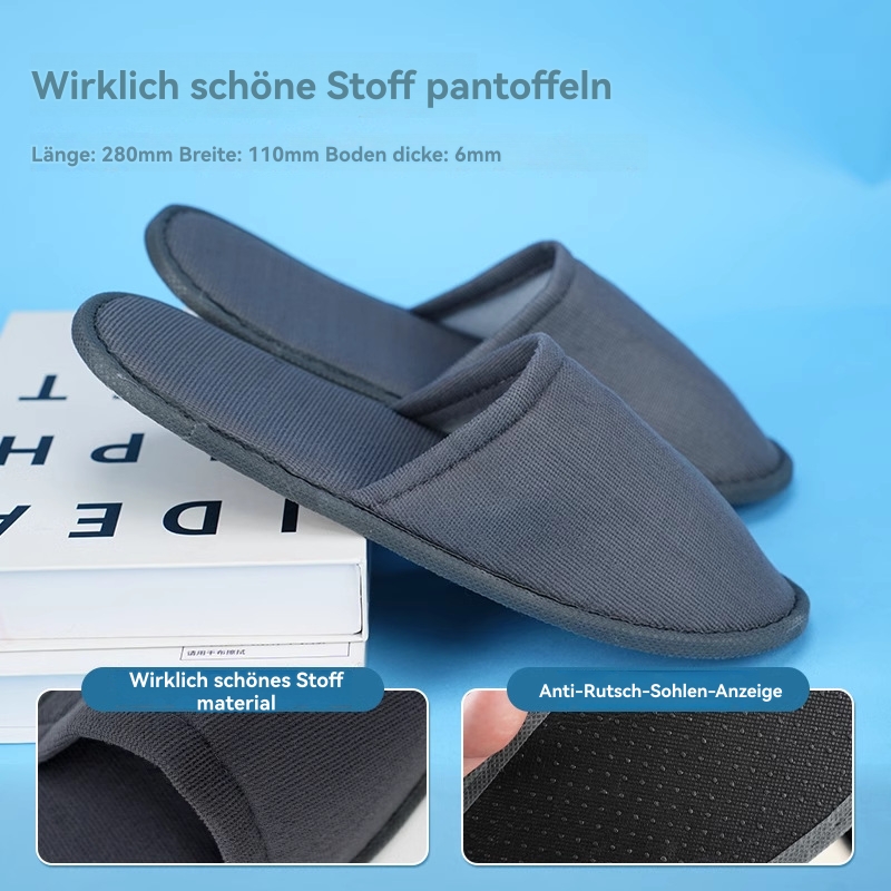 Slides & Flipflops | Herren Hausschuhe Aus Veloursleder-Imitat Mit Gummisohle Herren Herren