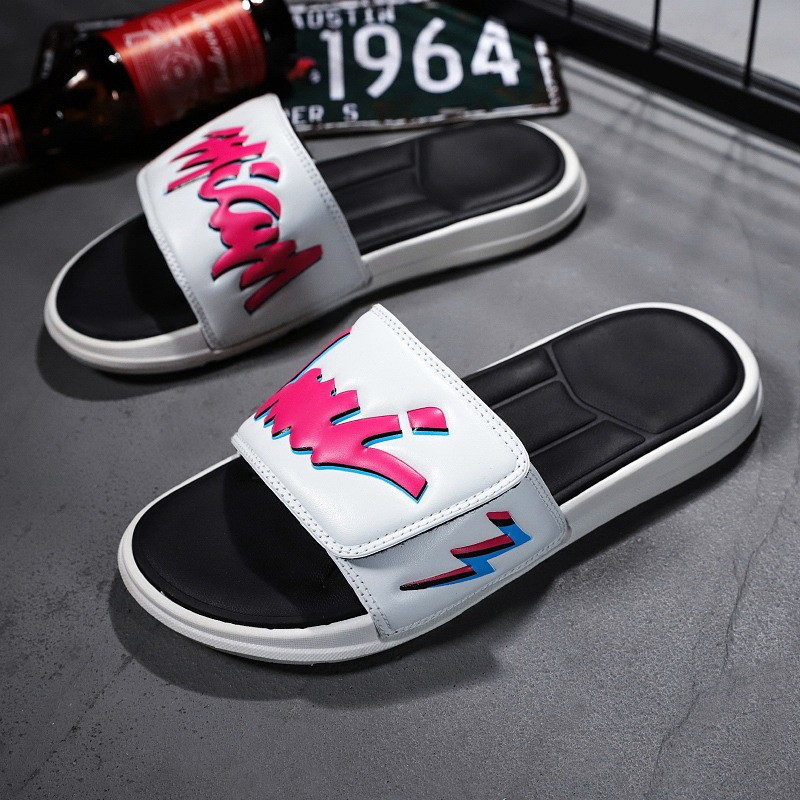 Slides & Flipflops | Herren Slides Mit Aufgesticktem Flammen-Logo Herren Herren