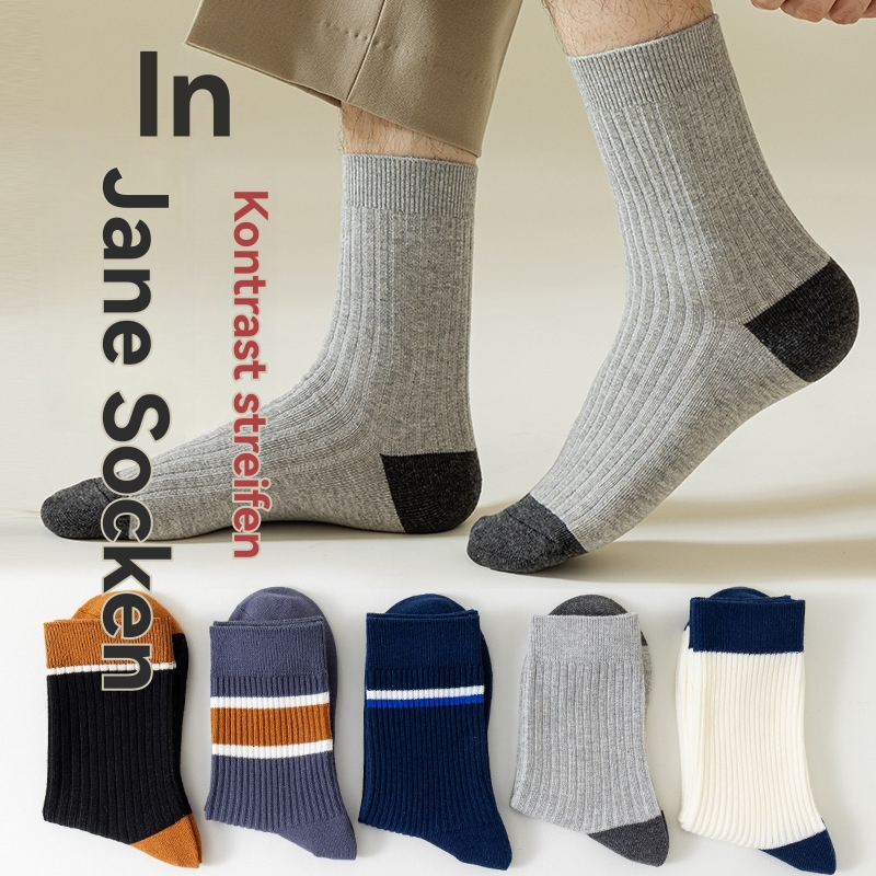 Socken | Damen Mittelhohe Ripp-Socken Mit Transparenten Streifen Accessoires Damen