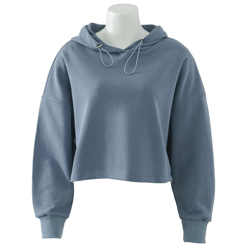 Sweats | Damen Hoodie Aus Baumwoll-Terry In Cropped-Länge Mit “Happy-Hugo”-Logo-Aufnäher Damen Damen