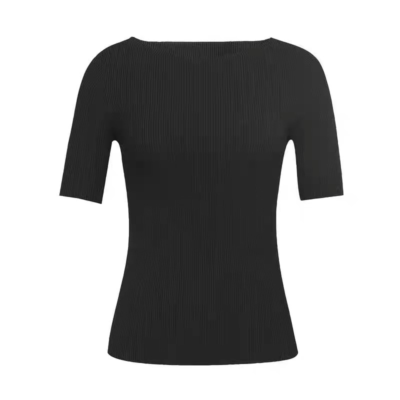 T-Shirts & Tops | Damen Kurzarm-Top Aus Seiden-Mix Damen Damen