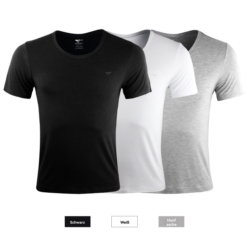 Unterwäsche | Herren Dreier-Pack T-Shirts Aus Baumwoll-Jersey Mit V-Ausschnitt Herren Herren